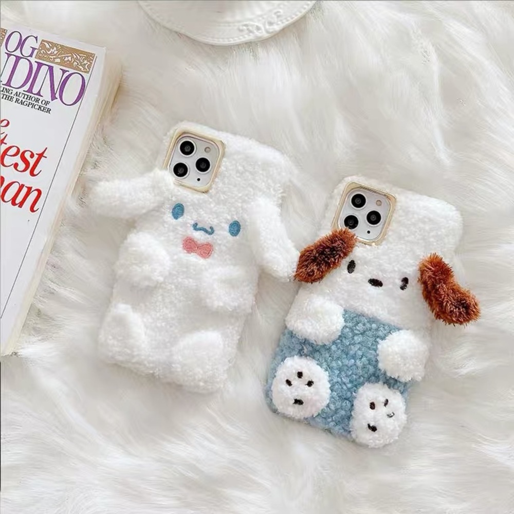 Cute fuzzy puppy iphone case
